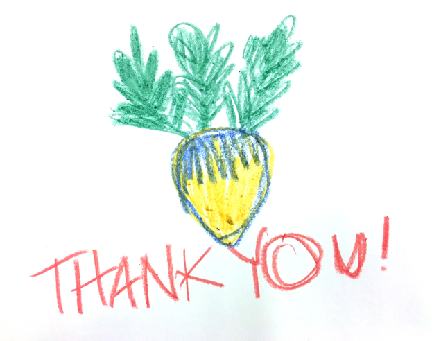 Illustration for article titled This Amazing Little Girl Is Only 8 Years Old, But That Didn’t Stop Her From Sending So Many Drawings Of Vegetables To Soldiers Overseas That The Army Had To Ask Her To Stop